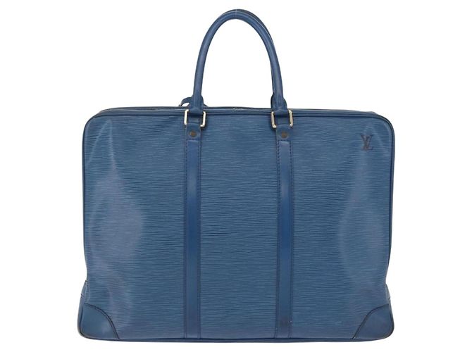 LOUIS VUITTON Epi Porte Documents Voyage Business Bag Blue M54475 LV Auth 199049 - vista 2