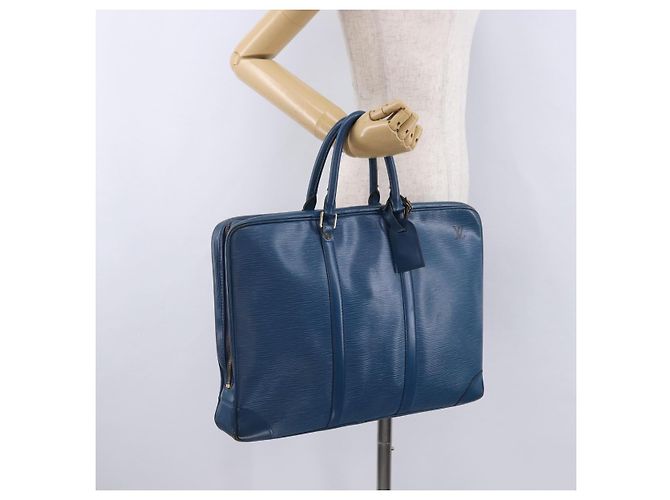 LOUIS VUITTON Epi Porte Documents Voyage Business Bag Blue M54475 LV Auth 199049 - vista 24