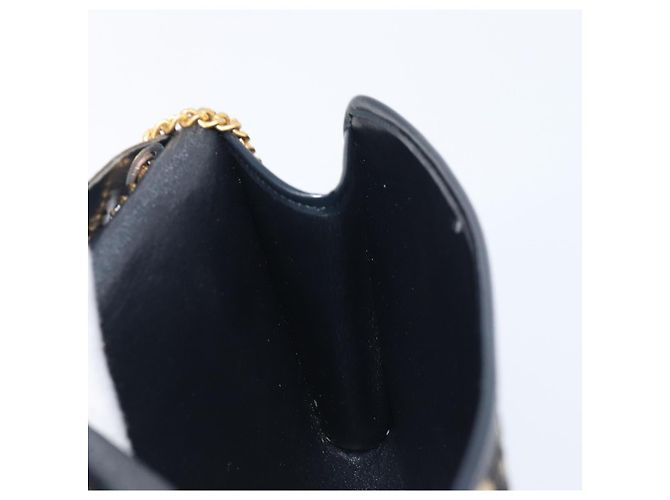 Bolso de hombro con cadena Christian Dior Trotter Canvas Navy Gold Auth 199115 Dorado Azul marino - vista 19