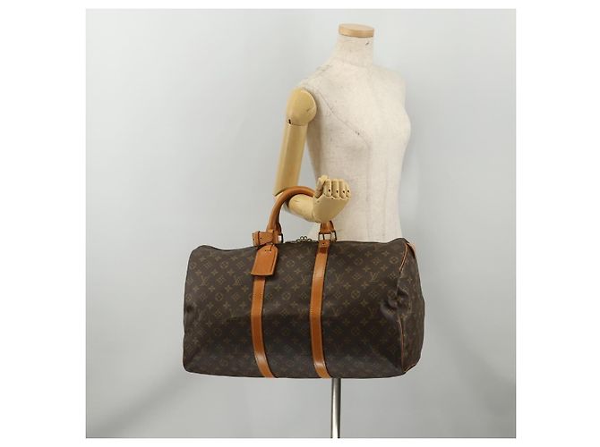 LOUIS VUITTON Monogram Keepall 50 Boston Bag M41426 LV Auth 197000 Monogramma - vista 23