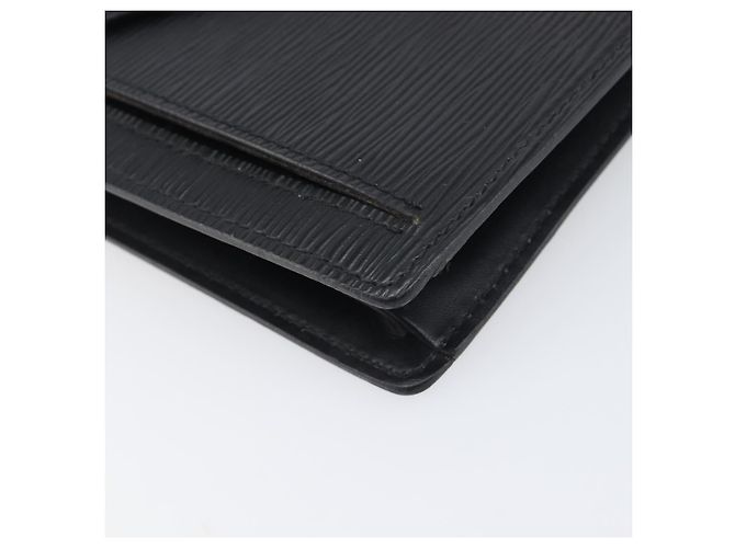 LOUIS VUITTON Epi Serie Dragonne Clutch Bag Black Noir M52612 LV Auth 200921 Negro - vista 14