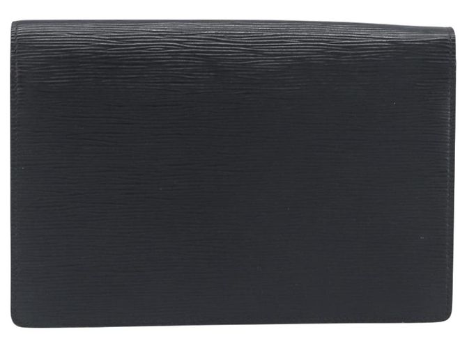 LOUIS VUITTON Epi Serie Dragonne Clutch Bag Black Noir M52612 LV Auth 200921 Negro - vista 2