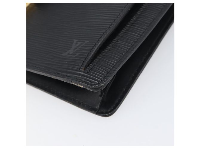 LOUIS VUITTON Epi Serie Dragonne Clutch Bag Black Noir M52612 LV Auth 200921 Negro - vista 7