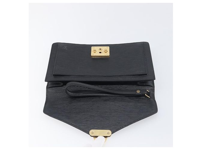 LOUIS VUITTON Epi Serie Dragonne Clutch Bag Black Noir M52612 LV Auth 200921 Negro - vista 9