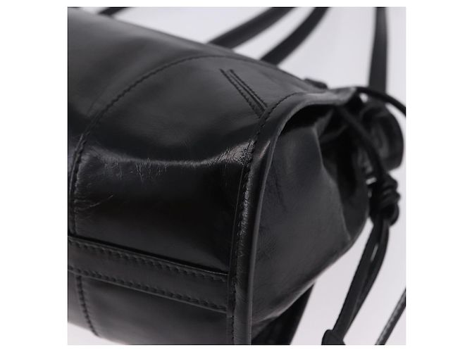 Borsa PRADA Bonnie in pelle 2 vie Nero Oro Auth 197332SAM D'oro - vista 17