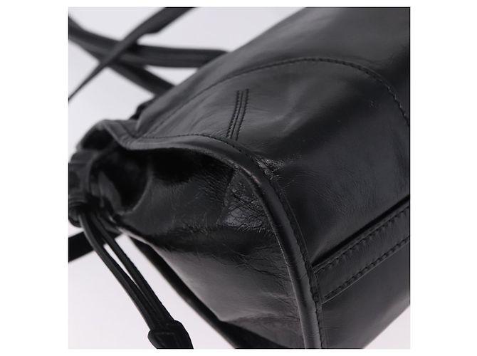 Borsa PRADA Bonnie in pelle 2 vie Nero Oro Auth 197332SAM D'oro - vista 18