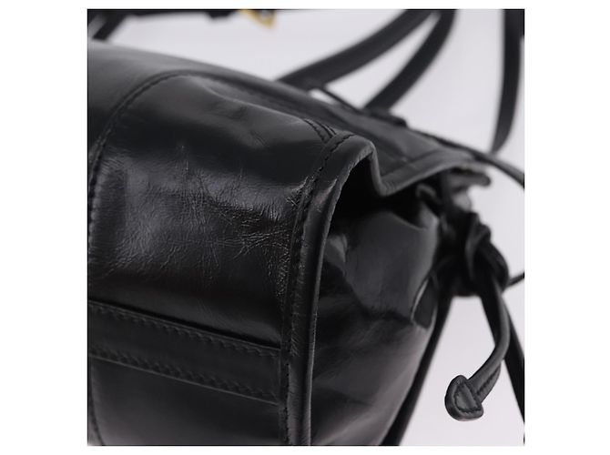 Borsa PRADA Bonnie in pelle 2 vie Nero Oro Auth 197332SAM D'oro - vista 19