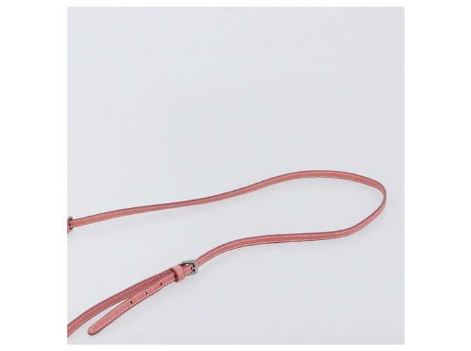 Borsa a mano PRADA in pelle 2way Rosa Argento Auth 197313V - vista 15