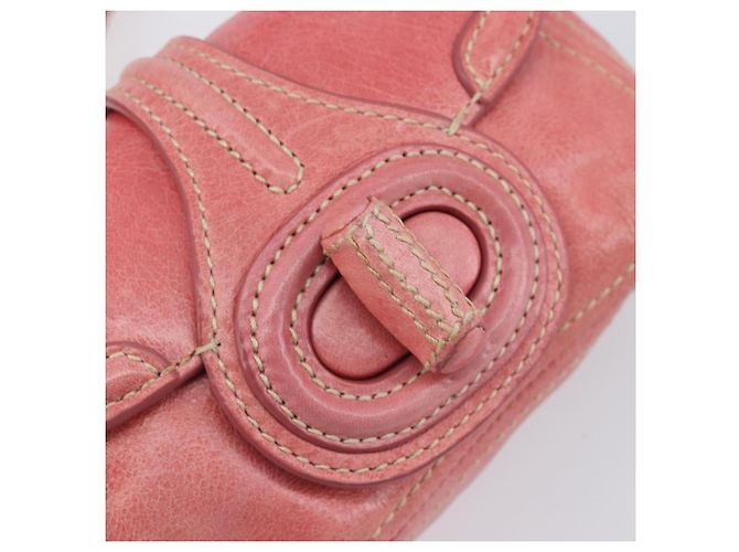 Borsa a mano PRADA in pelle 2way Rosa Argento Auth 197313V - vista 21