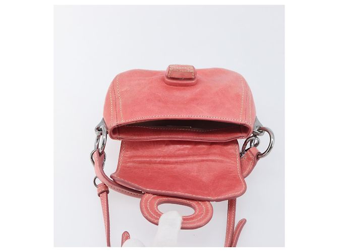 Borsa a mano PRADA in pelle 2way Rosa Argento Auth 197313V - vista 22