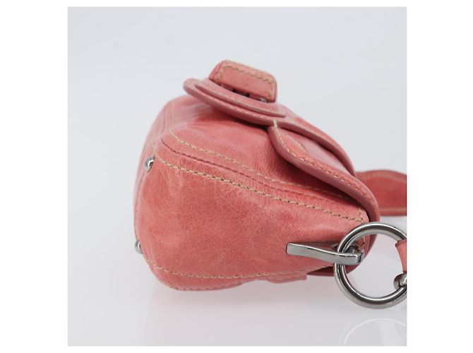 Borsa a mano PRADA in pelle 2way Rosa Argento Auth 197313V - vista 3