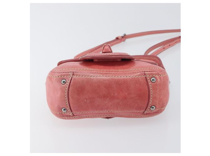 Borsa a mano PRADA in pelle 2way Rosa Argento Auth 197313V - vista 5