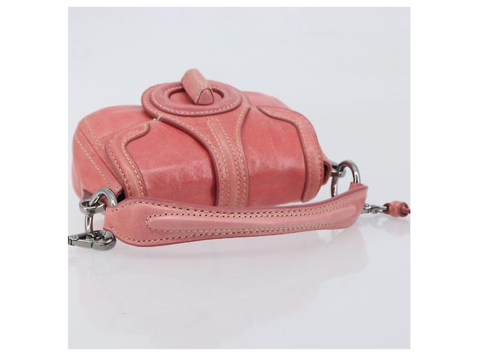 Borsa a mano PRADA in pelle 2way Rosa Argento Auth 197313V - vista 7