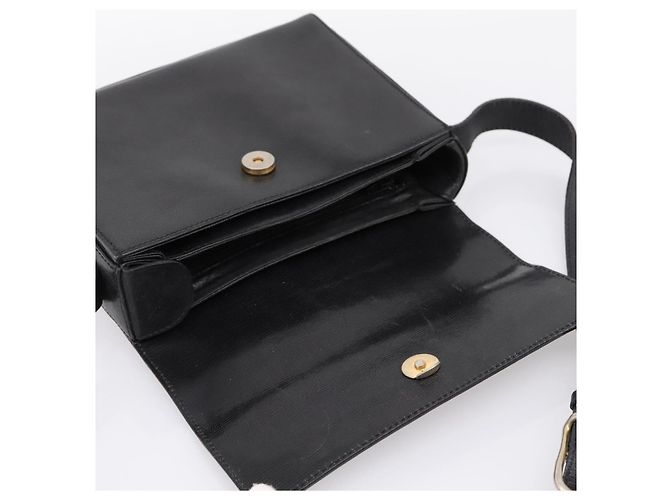 Céline CELINE Circle Schultertasche aus Leder Schwarz Gold Auth 200944 Golden - Ansicht 18