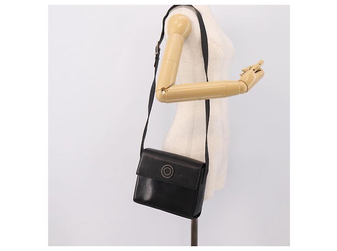 Céline CELINE Circle Schultertasche aus Leder Schwarz Gold Auth 200944 Golden - Ansicht 24
