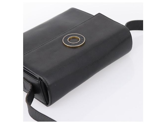 Céline CELINE Circle Schultertasche aus Leder Schwarz Gold Auth 200944 Golden - Ansicht 6
