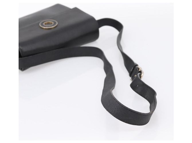 Céline CELINE Circle Schultertasche aus Leder Schwarz Gold Auth 200944 Golden - Ansicht 7
