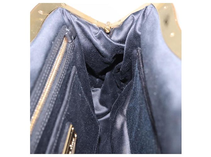 Borsa a tracolla Miu Miu Matelassé in pelle nera e oro autentica 196010M - vista 23