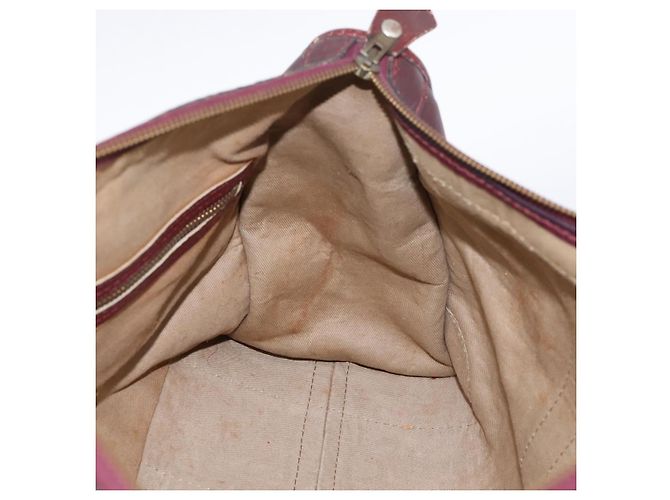 Borsa Boston Christian Dior Trotter Canvas Rossa Oro Auth 197860 Rosso D'oro - vista 18