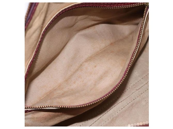 Borsa Boston Christian Dior Trotter Canvas Rossa Oro Auth 197860 Rosso D'oro - vista 21
