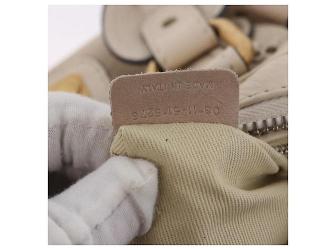 Chloé Borsa a mano Chloe Paddington in pelle Beige Oro Argento Auth ki6776M D'oro - vista 11