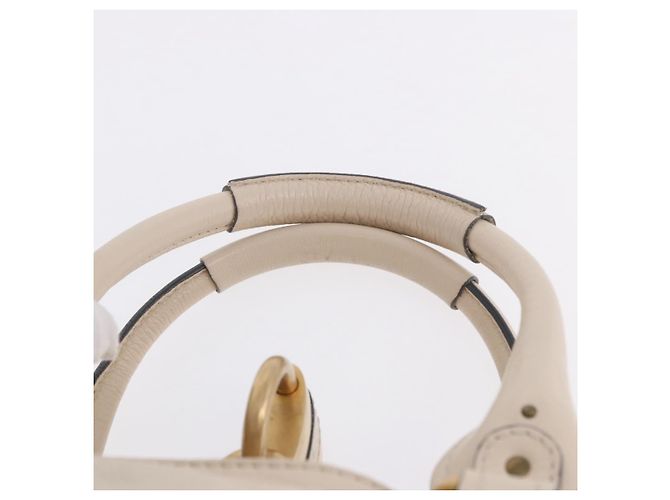 Chloé Borsa a mano Chloe Paddington in pelle Beige Oro Argento Auth ki6776M D'oro - vista 14