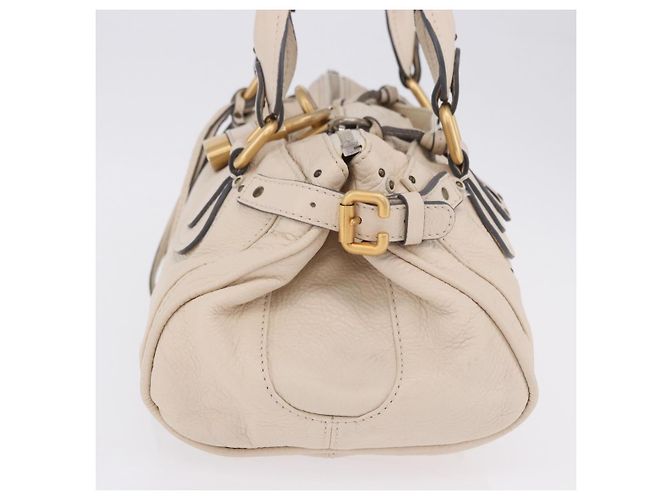 Chloé Borsa a mano Chloe Paddington in pelle Beige Oro Argento Auth ki6776M D'oro - vista 3