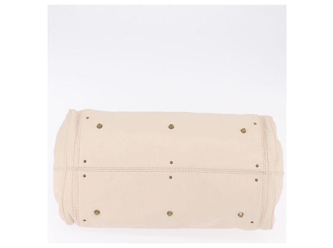 Chloé Borsa a mano Chloe Paddington in pelle Beige Oro Argento Auth ki6776M D'oro - vista 5