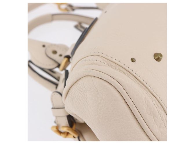 Chloé Borsa a mano Chloe Paddington in pelle Beige Oro Argento Auth ki6776M D'oro - vista 8