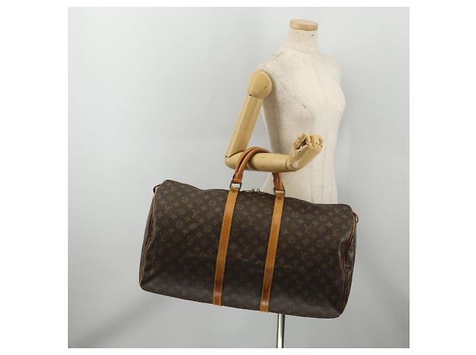 LOUIS VUITTON Monogram Keepall 55 Boston Bag M41424 LV Auth 195172 Monogramma - vista 21