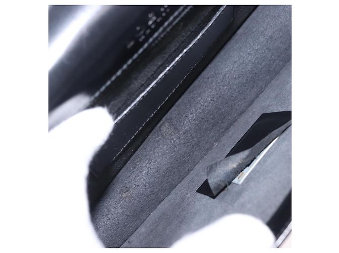 Borsa Clutch LOEWE Pelle Nero Argento Auth 197703 - vista 11
