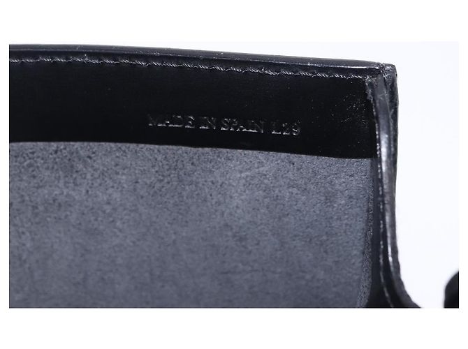 Borsa Clutch LOEWE Pelle Nero Argento Auth 197703 - vista 12