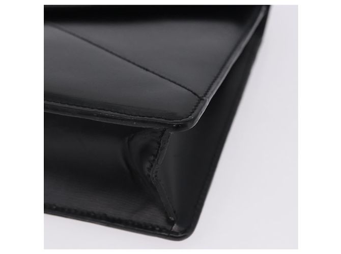 Borsa Clutch LOEWE Pelle Nero Argento Auth 197703 - vista 14