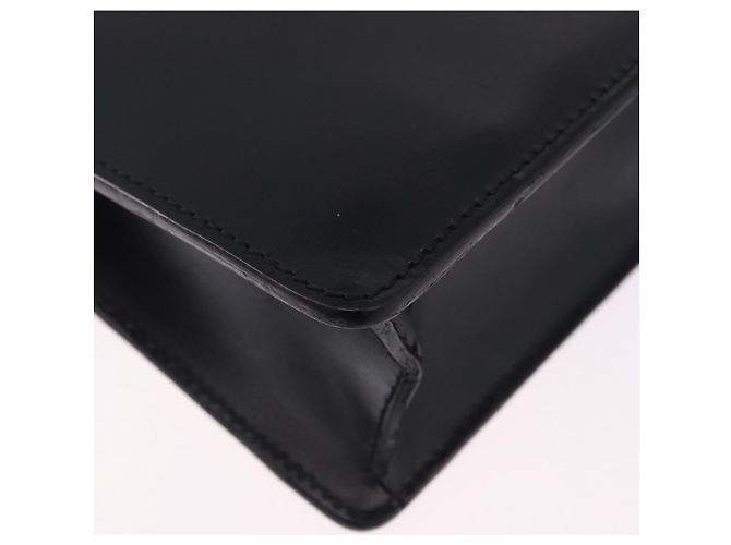 Borsa Clutch LOEWE Pelle Nero Argento Auth 197703 - vista 15