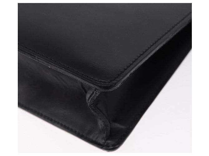 Borsa Clutch LOEWE Pelle Nero Argento Auth 197703 - vista 16