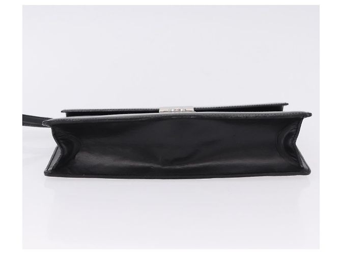 Borsa Clutch LOEWE Pelle Nero Argento Auth 197703 - vista 5