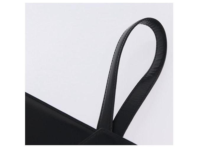 Borsa Clutch LOEWE Pelle Nero Argento Auth 197703 - vista 7