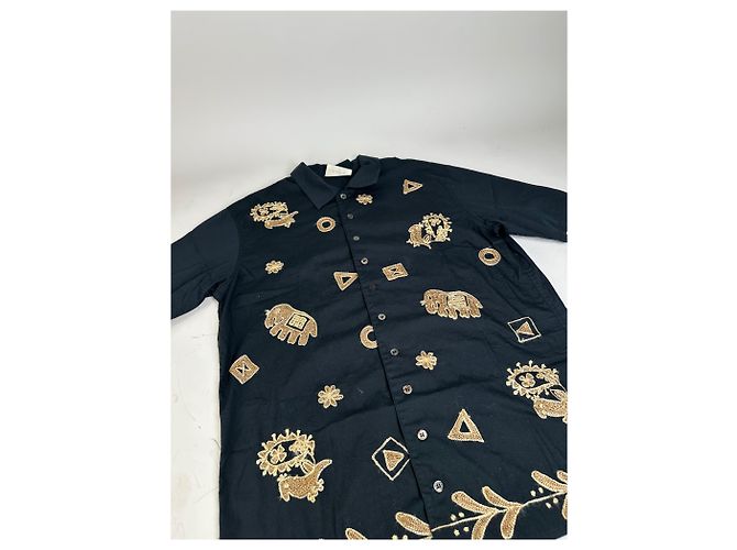 Camicia in cotone Vintage Issey Miyake Hai Sporting Black Gold M Metallico - vista 5