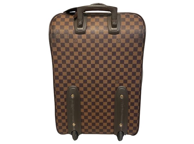 Valigia trolley da viaggio Louis Vuitton Brown Pegase 55 Damier Ebene Marrone - vista 3