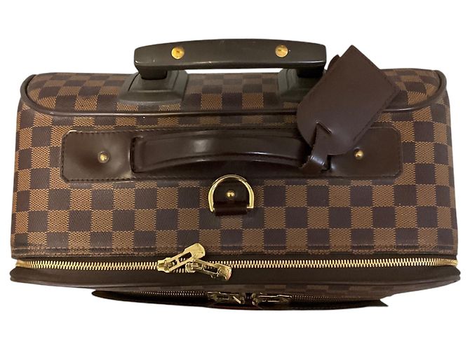 Valigia trolley da viaggio Louis Vuitton Brown Pegase 55 Damier Ebene Marrone - vista 5