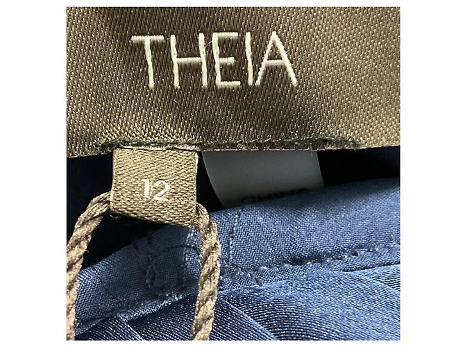Autre Marque Vestido Anabella de tul texturizado Navy de Theia Azul marino - vista 4