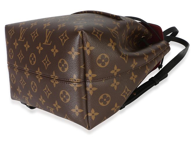 Louis Vuitton Black Monogram Canvas Montsouris PM NM Marrone Nero - vista 6