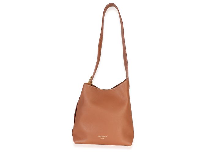 Louis Vuitton Cognac Grained Calfskin Low Key Hobo PM Marrone - vista 2