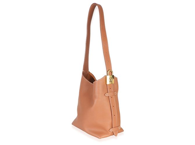 Louis Vuitton Cognac Grained Calfskin Low Key Hobo PM Marrone - vista 3