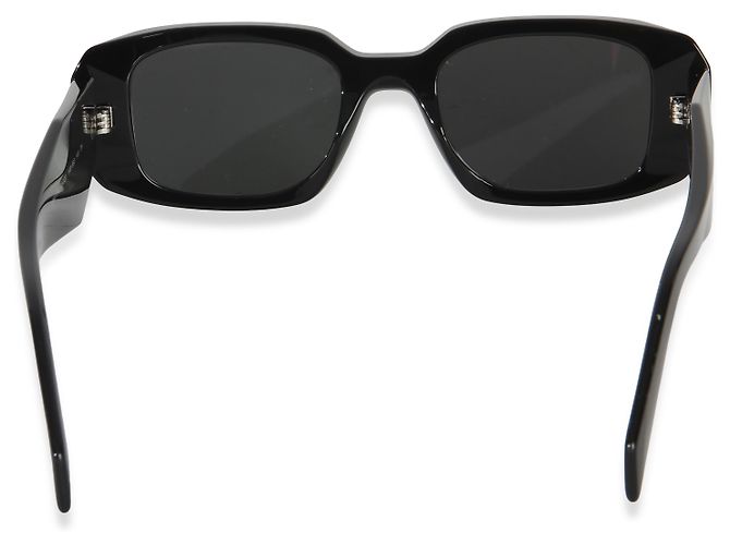 Prada Black Acetate Square Frame Symbole Sunglasses - view 4