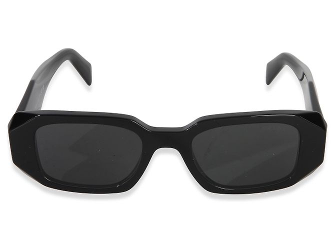 Prada Black Acetate Square Frame Symbole Sunglasses - view 5