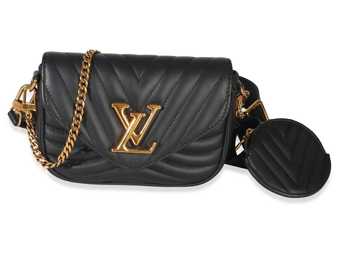 Louis Vuitton New Wave Multi Pochette in pelle di vitello nera Nero - vista 7