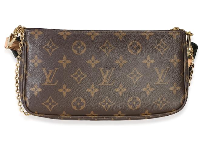 Louis Vuitton Khaki Monogram Canvas Multi Pochette Accessoires Marrone - vista 2