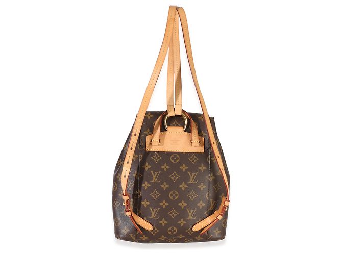 Zaino Louis Vuitton Monogram Canvas Montsouris MM NM Marrone - vista 2