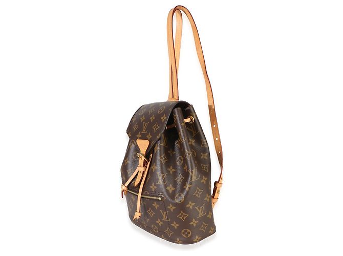 Zaino Louis Vuitton Monogram Canvas Montsouris MM NM Marrone - vista 3